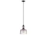 Eglo Gilwell 1-Light Matte Black Chrome Dome Mini Pendant