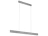 Eglo Climene 1-Light Brushed Aluminum Silver Linear Island Pendant