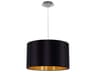 Eglo Maserlo 1-Light Satin Nickel Black Drum Pendant