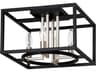 Eglo Mundazo 4-Light Black Brushed Nickel Flush Mount