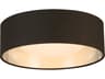 Eglo Orme 1-Light Black Brushed Nickel Drum Flush Mount