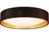 Eglo Orme 1-Light Black Gold Drum Flush Mount