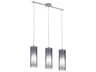 Eglo Pinto Nero 3-Light Matte Nickel Cylinder Island Pendant