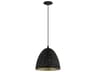 Eglo Safi 1-Light Matte Black Dome Mini Pendant