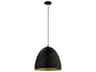 Eglo Safi 1-Light Matte Black Gold Dome Pendant