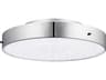 Elan Crystal Moon 1-Light Chrome Glass Round Flush Mount
