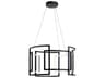 Elan Melko 9-Light Black LED Drum Geometric Pendant