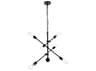 Elegant Lighting Axel 6-Light Black Sputnik Pendant
