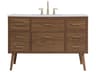 Elegant Lighting Boise 48" Walnut Brown Vanity
