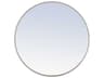 Elegant Lighting Eternity Silver Round Wall Mirror