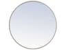 Elegant Lighting Eternity Silver Round Wall Mirror