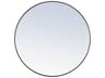 Elegant Lighting Eternity Black Round Wall Mirror