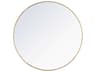 Elegant Lighting Eternity Brass Round Wall Mirror