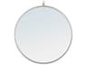 Elegant Lighting Eternity Silver Round Wall Mirror
