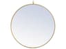 Elegant Lighting Eternity Brass Round Wall Mirror