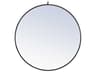 Elegant Lighting Eternity Black Round Wall Mirror