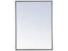 Elegant Lighting Eternity Black Rectangular Wall Mirror