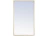 Elegant Lighting Eternity Brass Rectangular Wall Mirror