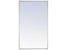 Elegant Lighting Eternity Silver Rectangular Wall Mirror