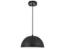 Elegant Lighting Forte 1-Light Black Dome Mini Pendant
