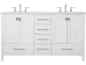 Elegant Lighting Irene White 60" Vanity