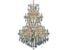 Elegant Lighting Maria Theresa 61-Light Gold Clear Crystal Candelabra Tiered Chandelier