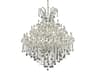 Elegant Lighting Maria Theresa 49-Light Chrome Clear Crystal Candelabra Tiered Chandelier