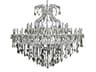 Elegant Lighting Maria Theresa 49-Light Chrome Gold Crystal Candelabra Tiered Chandelier