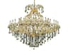 Elegant Lighting Maria Theresa 49-Light Gold Clear Crystal Candelabra Tiered Chandelier