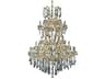 Elegant Lighting Maria Theresa 61-Light Gold Clear Crystal Candelabra Tiered Chandelier