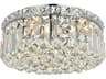 Elegant Lighting Maxime Chrome Clear Crystal Drum Flush Mount