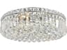 Elegant Lighting Maxime Chrome Clear Crystal Drum Flush Mount