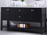 Elegant Lighting Metropolis Black 60" Vanity