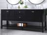 Elegant Lighting Metropolis Black 72" Vanity
