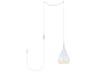 Elegant Lighting Nora 1-Light White Bell Mini Pendant