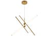Elegant Lighting Sonya 3-Light Gold LED Pendant