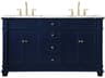 Elegant Lighting Wesley Blue 60" Vanity