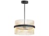 ET2 Chimes 2-Light Black Satin Brass LED Drum Pendant
