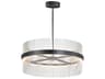 ET2 Chimes 2-Light Black Satin Nickel LED Drum Pendant