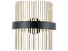 ET2 Chimes 2-Light Black Satin Nickel Brass LED Wall Sconce