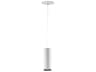 ET2 1-Light White LED Cylinder Mini Pendant