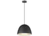 ET2 Fungo 1-Light Black Satin Brass LED Dome Pendant