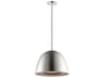 ET2 Fungo 1-Light Satin Nickel Black LED Dome Pendant