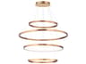 ET2 Groove 4-Light Gold LED Round Tiered Pendant