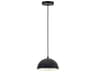 ET2 1-Light Gloss Black Aluminum Silver LED Dome Mini Pendant
