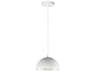 ET2 Hemisphere 1-Light Gloss White Aluminum Silver LED Dome Pendant