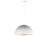 ET2 Hemisphere 1-Light Gloss White Aluminum LED Dome Pendant