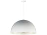 ET2 Hemisphere 1-Light Gloss White Aluminum Silver LED Dome Pendant