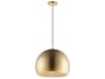 ET2 Palla 1-Light Satin Brass Coffee Brown LED Dome Pendant