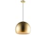 ET2 Palla 1-Light Satin Brass Coffee Brown LED Dome Pendant